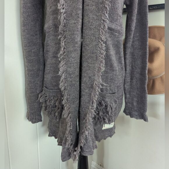 Odd Molly Alpaca Wool Fringe Cardigan Sweater sz MD EUC - Picture 4 of 14
